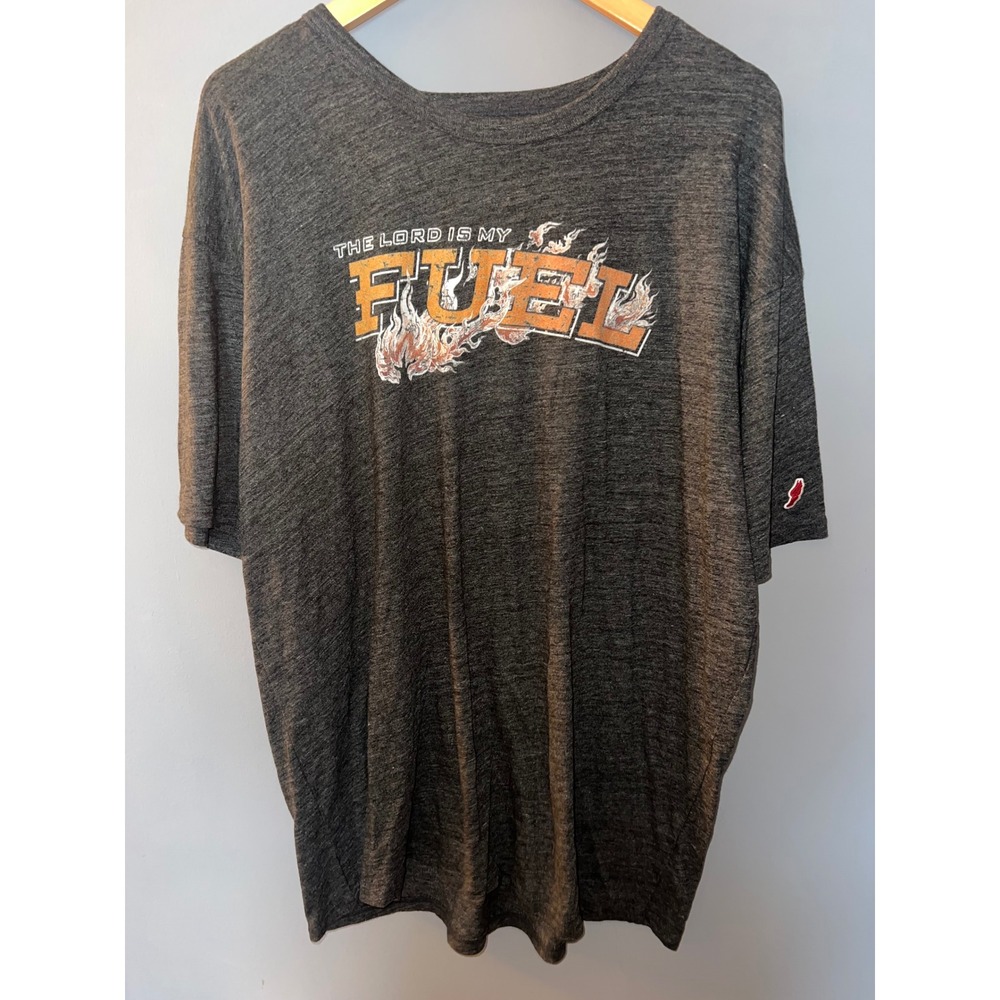 League Collegiate Wear Mens 2XL The Lord Is My Fuel Christian Graphic T-Shirt
